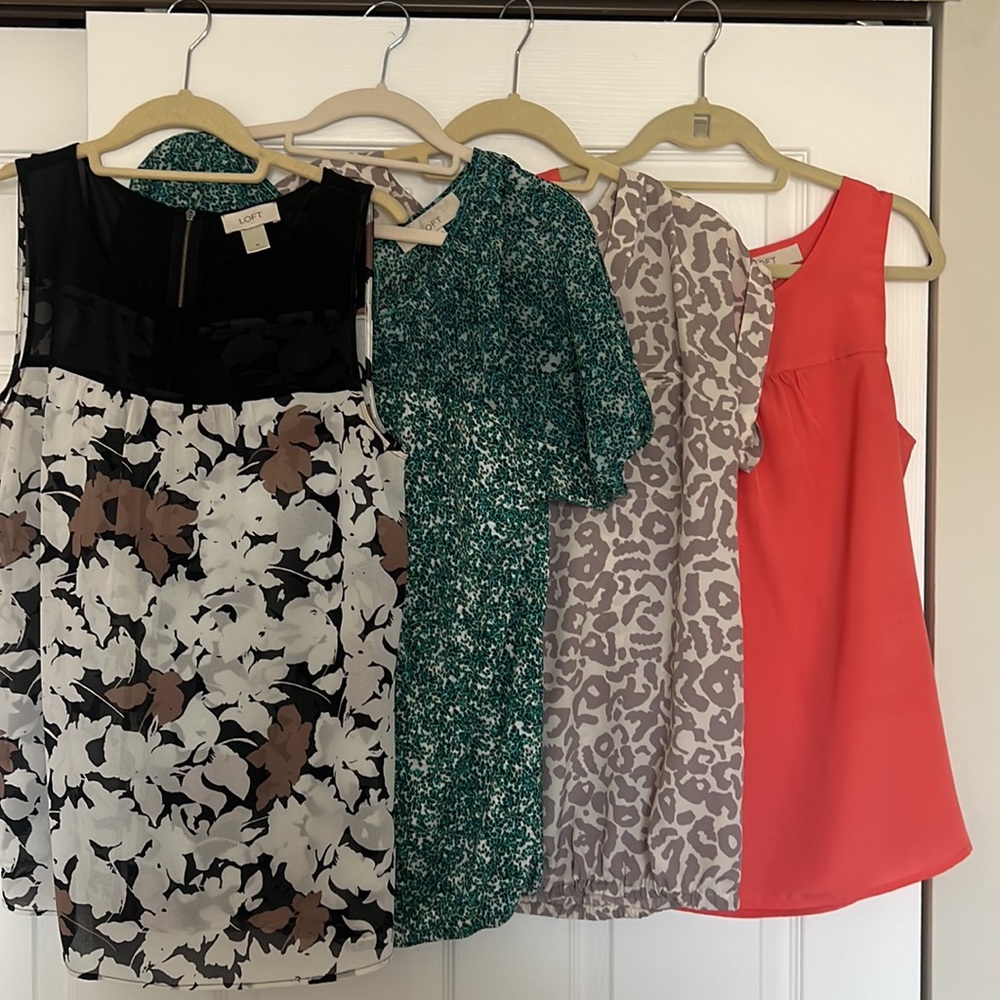 Bundle of 4 Loft Tops Size M